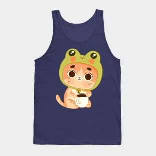 Coffee cat frog Tank Top